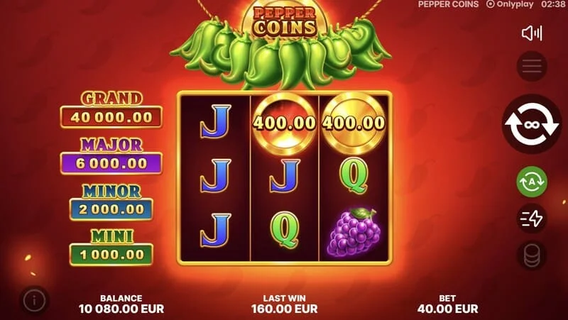 Pepper Coins – tiền thưởng trong vòng Hold and Win