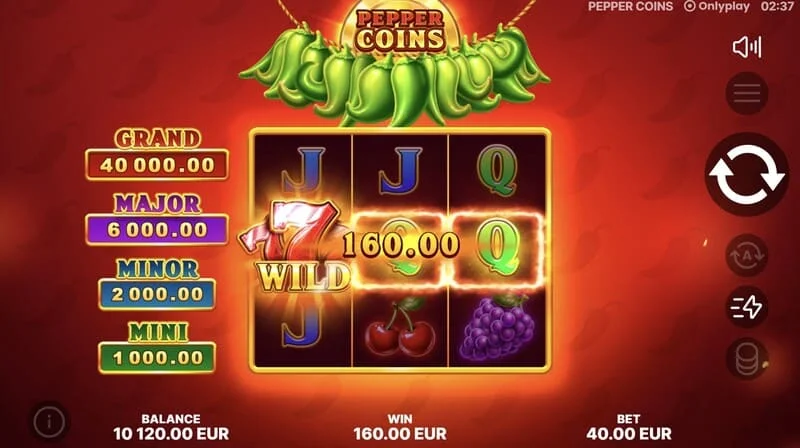 Pepper Coins – Wild và sự kết hợp chiến thắng