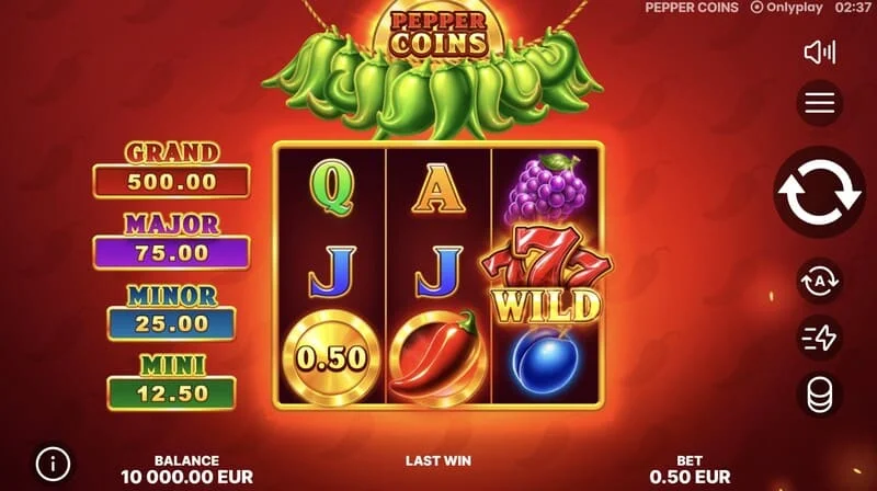 Pepper Coins – biểu tượng Wild trên các cuộn quay